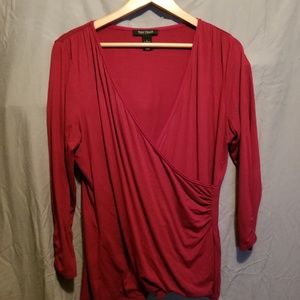 White House Black Market Red Blouse
